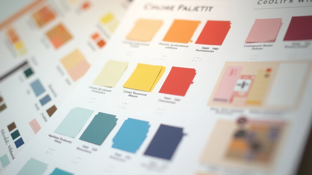 Palette de couleurs avec annotations montrant les ratios de contraste calculés