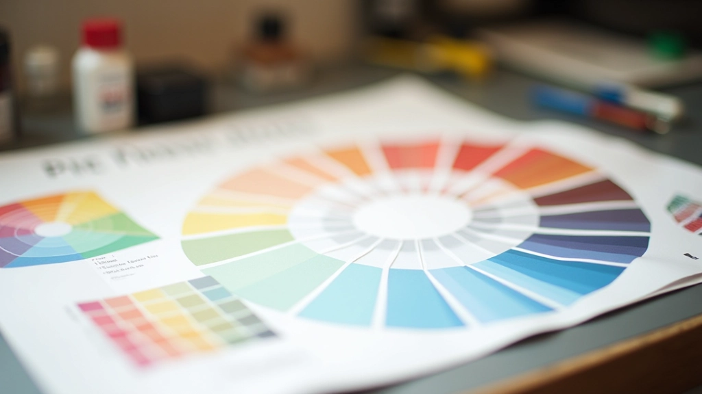 Roue chromatique avec points marquant les relations complémentaires et analogues entre teintes